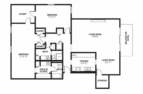 Two Bed Two Bath 1795 Square Feet at The Bridges at Foxridge, Kansas
